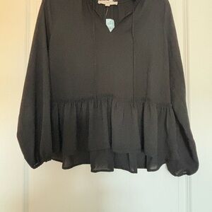 LOFT Elegant Black Women's Top SP